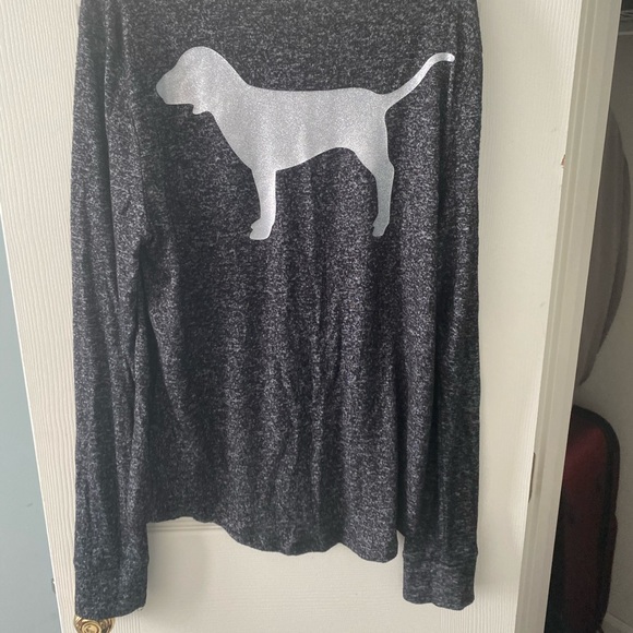 pink gray and white long sleeve shirt - Picture 2 of 3